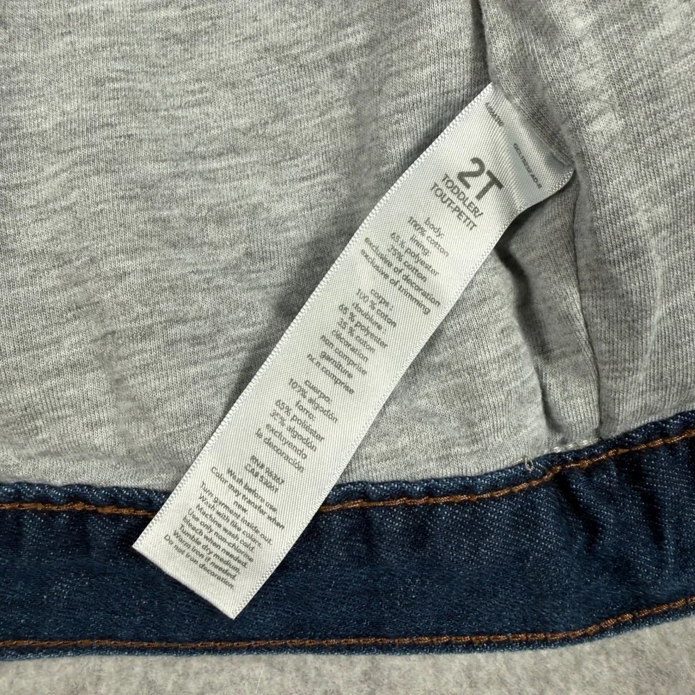 OshKosh B'gosh Denim Jacket 2T Blue Corduroy Collar Workwear Trucker Coat